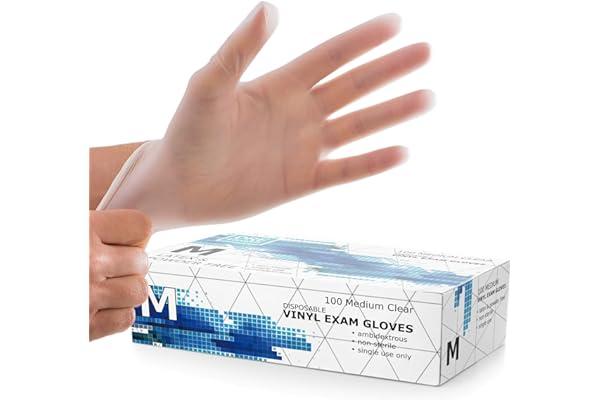 
   Best Selling Medical Exam Gloves
   - Powder Free Disposable Gloves Medium -100 Pack -Clear Vinyl Medical Exam Gloves