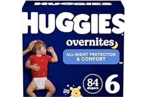 Disposable Diapers - Huggies Overnites Size 6 Overnight Diapers (35+ lbs), 84 Ct