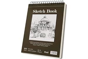 Sketchbooks & Notebooks - 9 x 12 inches Sketch Book, Top Spiral Bound Sketch Pad, 1 Pack 100-Sheets (68lb/100gsm), Acid Free Art Sketchbook Artistic Drawing Painting Writing Paper for Kids Adults Beginners Artists