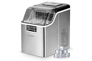 
   Best Selling Ice Makers
   - EUHOMY Ice Cube Maker Machine Countertop, 2 Ways to Add Water, 45Lbs/Day 24 Pcs Ready in 13 Mins, Self-Cleaning Portable Compact, with Ice Scoop & Basket, Perfect for Home/Kitchen/Office/Bar