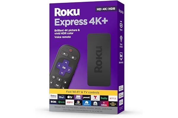 
   Best Selling Streaming Media Players
   - Roku Express 4K+ | Roku Streaming Device 4K/HDR, Roku Voice Remote, Free & Live TV