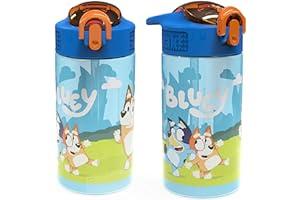 
   Best Selling Water Bottles
   - Zak Designs Bluey Kids Durable Plastic Spout Cover and Built-in Carrying Loop, Leak-Proof Water Design for Travel, (16oz, 2pc Set), Bluey Bottle 2pk