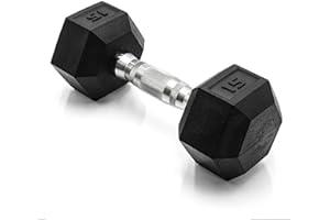 Exercise & Fitness Dumbbells - CAP Barbell 15 LB Coated Hex Dumbbell Weight, New Edition