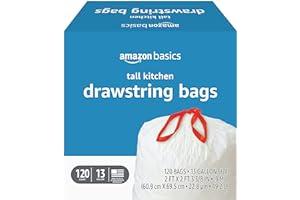 
   Best Selling Trash Bags
   - Amazon Basics Tall Kitchen Drawstring Trash Bags, 13 Gallon, Unscented, 120 Count (Previously Solimo)