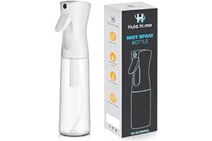 Refillable Cosmetic Spray Bottles - Hula Home Continuous Spray Bottle for Hair (10.1oz/300ml) Mist Empty Ultra Fine Plastic Water Sprayer – For Hairstyling, Cleaning, Salons, Plants, Essential Oil Scents & More - White