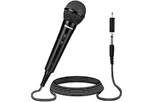 Vocal Dynamic Microphones - Shinco Handheld Wired Microphone, Cardioid Dynamic Vocal Mic with 13ft Cable and ON/Off Switch, Ideally Suited for Speakers, Karaoke Singing Machine, Amp, Mixer