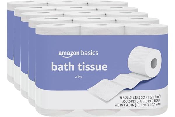 
   Best Selling Toilet Paper
   - Amazon Basics 2-Ply Toilet Paper, 30 Rolls (5 Packs of 6), White