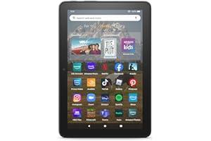 Climate Pledge Friendly: Electronics - Amazon Fire HD 8 tablet, 8” HD Display, 32 GB, 30% faster processor, designed for portable entertainment, (2022 release), Black