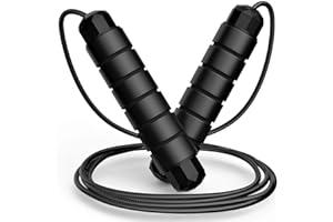 
   Best Selling Jump Ropes
   - Jump Rope, Tangle-Free Rapid Speed Jumping Cable with Ball Bearings for Women, Men and Kids, Adjustable Foam Handles Steel Ropes for Fitness,Black,1 Pack