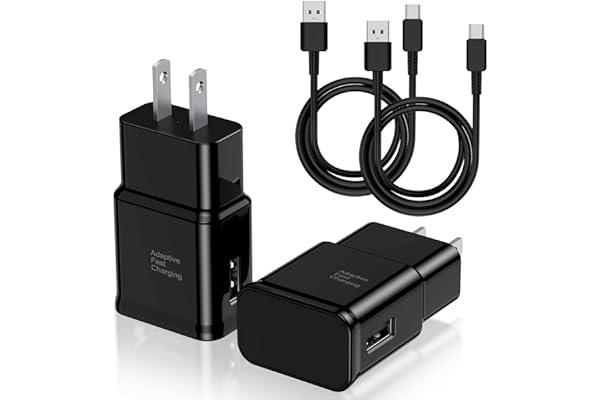 Stage & Studio Speaker Cables - Type C Charger Fast Charging, 2 Pack USB C Android Phone Wall Charger Block & 6ft Charge Cable Cord, for Samsung Galaxy S8 / S9 / S10 Plus Active S10e, S20 / S21 Ultra Plus, Note 8 9 10, Pixel 3 etc