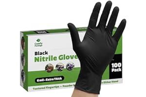 
   Best Selling Chemical Resistant Gloves
   - Comfy Package, Black Nitrile Disposable Gloves 6 Mil. Extra Strength Latex & Powder Free, Chemical Resistance, Textured Fingertips Gloves - Large [100 Count]