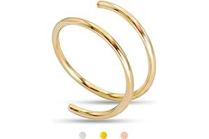 
   Best Selling Handmade Piercing Hoops
   - 14k Gold Filled 20G Double Hoop Nose Ring for Single Piercing, 20 Gauge Small Thin 8mm Spiral Nose Jewelry for Women Men