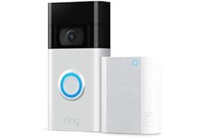 Doorbells & Chimes - Ring Video Doorbell – Satin Nickel with Ring Chime (2020 release)