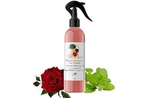 Handmade Hair Styling Products - Rose Water For Locs, Daily Moisturizing Refreshing Spray, Rose Water For Hair, Rosewater and Peppermint Hair Scalp Moisturizer.