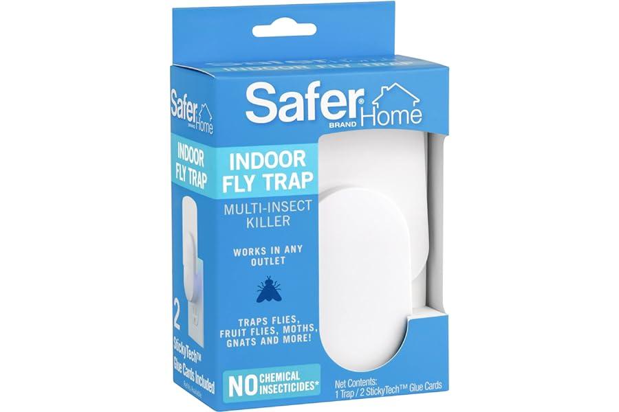 Pest Control Traps - Safer Home SH502 Indoor Plug-In Fly Trap for Flies, Fruit Flies, Moths, Gnats, and Other Flying Insects – 400 Sq Ft of Protection