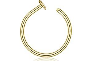 
   Best Selling Handmade Piercing Studs
   - 14k Gold Filled 20G Small Thin Nose Ring Hoop for Women, 6mm - 7mm Adjustable Nostril Piercing Jewelry