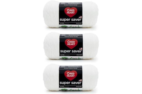 
   Best Selling Yarn
   - Red Heart Super Saver White Yarn - 3 Pack of 198g/7oz - Acrylic - 4 Medium (Worsted) - 364 Yards - Knitting/Crochet