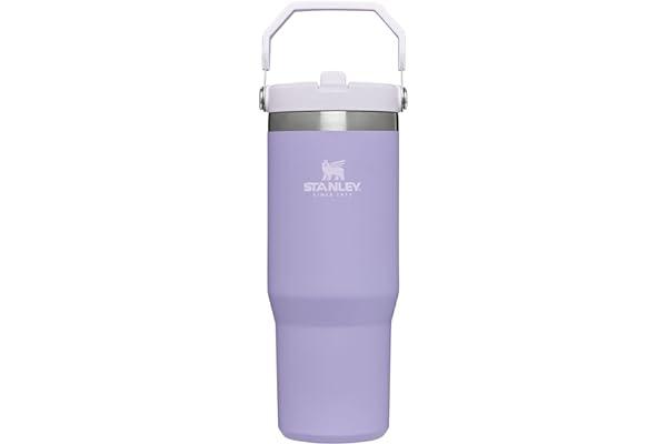 Tumblers & Water Glasses - Stanley IceFlow Stainless Steel Tumbler with Straw - Vacuum Insulated Water Bottle for Home, Office or Car - Reusable Cup Leakproof Flip - Cold for 12 Hours or Iced for 2 Days (Lavender)