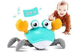 Baby Musical Toys - Baby Toys Infant Crawling Crab: Tummy Time Toy Gifts 3 4 5 6 7 8 9 10 11 12 Babies Boy Girl 3-6 6-12 Learning Crawl 9-12 12-18 Walking Toddler 36 Months Old Music Development Interactive Birthday Gift