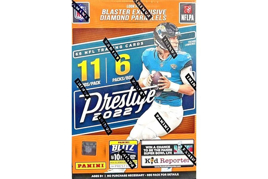 Sports Collectible Trading Card Boxes - 2022 Panini Prestige NFL Football Blaster Box (66 cards/bx) Look for Blaster Exclusive Diamond Parallel and Rookie Cards and Autos Superior Sports Investments Exclusive !