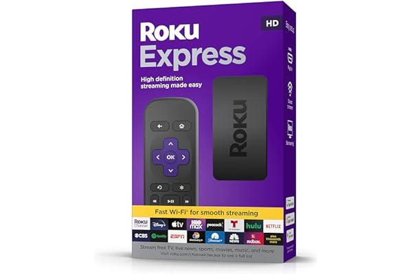 
   Best Selling Streaming Media Players
   - Roku Express (New) | HD Roku Streaming Device with Simple Remote (no TV controls), Free & Live TV