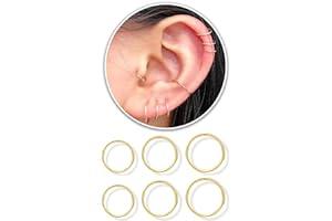 
   Best Selling Handmade Ear Cuffs
   - 3 Pairs 14k Gold Plated Sterling Silver Small Hoop Earrings Set for Women Cartilage Nose Septum Helix Tragus Rings Multiple Piercing Jewelry, Hypoallergenic Thin Tiny Gold Hoops 6mm 7mm 8mm