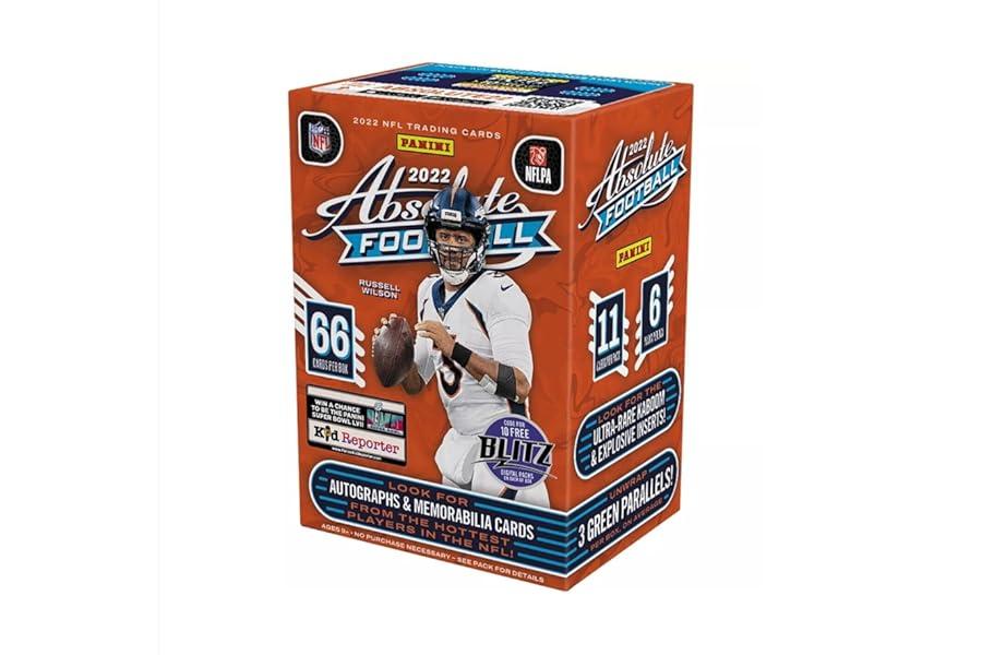 Sports Collectible Trading Card Boxes - 2022 Panini Absolute Football Trading Card Blaster Box (66 Cards)