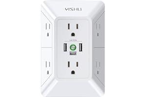 
   Best Selling Power Strips
   - Multi Plug Outlet Surge Protector - YISHU 3 Sided Power Strip with 6 AC Outlet Extender and 3 USB Ports (1 USB C), Adapter Spaced Outlet Splitter, ETL Listed, White