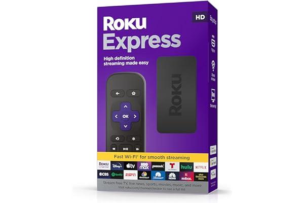 
   Best Selling Streaming Media Players
   - Roku Express HD Streaming Device with High-Speed HDMI Cable and Simple Remote, Guided Setup, and Fast Wi-Fi (2022) (Renewed)