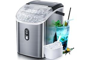 
   Best Selling Ice Makers
   - Nugget Countertop Ice Maker with Soft Chewable Ice, 34Lbs/24H, Pebble Portable Ice Machine with Ice Scoop, Self-Cleaning, One-Click Operation, for Kitchen,Office Stainless Steel Silver