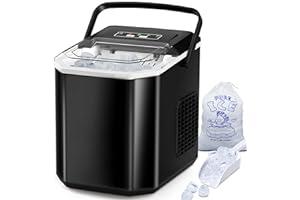 
   Best Selling Ice Makers
   - Countertop Ice Maker, Portable Ice Machine with Carry Handle, Self-Cleaning Ice Makers with Basket and Scoop, 9 Cubes in 6 Mins, 26 lbs per Day, 2 Sizes of Bullet Ice for Home Kitchen Office Bar Party