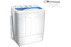 
   Best Selling Portable Clothes Washing Machines
   - Erivess Portable Twin Tub 18lbs Washing Machine with Drying Rack, 11lbs Washer Mini Compact Laundry Machine with 7lbs Drain Pump, Semi-automatic Washer Combo for Dorms, Apartments (18lbs)