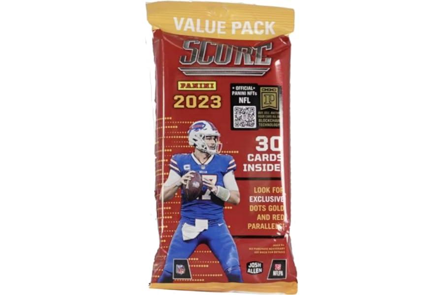 Sports Collectible Trading Card Packs - 2023 Score Football Trading Card Cello Fat Pack (30 Cards)