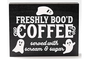 
   Best Selling Handmade Signs & Plaques
   - Freshly Booed Coffee Sign Halloween Coffee Bar Decor for Halloween Kitchen Decor