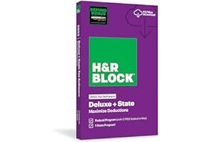 Mac Software - H&R Block Tax Software Deluxe + State 2023 with Refund Bonus Offer (Amazon Exclusive) (Physical Code by Mail)