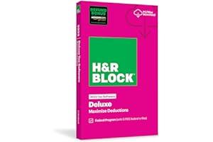 Mac Software - H&R Block Tax Software Deluxe 2023 with Refund Bonus Offer (Amazon Exclusive) (Physical Code by Mail)