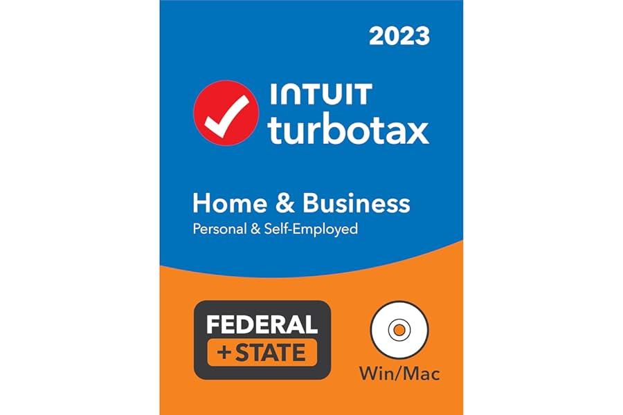 Tax Preparation - TurboTax Home & Business 2023 Tax Software, Federal & State Tax Return [Amazon Exclusive] [PC/MAC Disc]